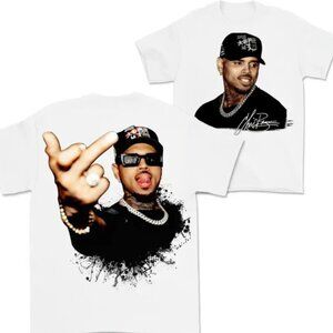 Chris Brown Vintage Middle Finger Unisex Shirt, Concert 2025 Shirt